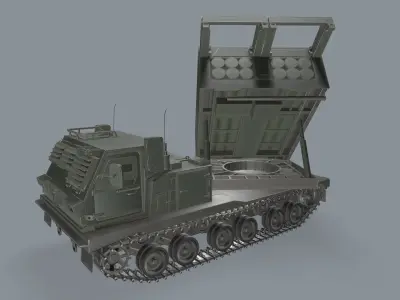 Multiple Launch Rocket System M270 Low-poly 3D model