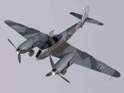 Me410 Heavy Fighter 3D model
