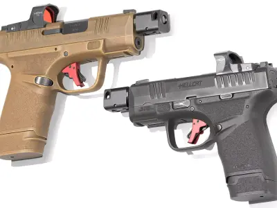 Springfield Armory Hellcat V2 Game ready Low-poly 3D model