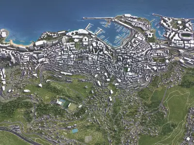 Monaco Low-poly 3D model
