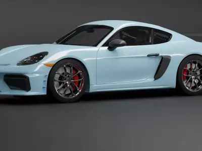 Porsche 718 Cayman GT4 Free 3D model