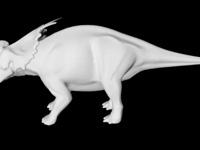 Low Poly Achelousaurus Dinosaur Low-poly 3D model