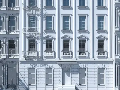 Commercial Building Facade 17 3D model