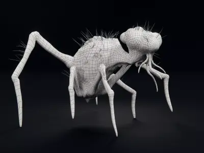 Monster Creature - Lamp Head Low-poly 3D model