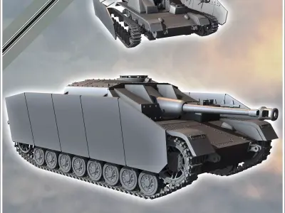 Sturmgeschutz StuG IV - miniatures tabletop scenery 3D print model