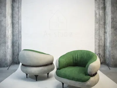 DIESEL Chubby Chic armchair by Moroso Free 3D model