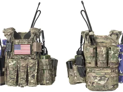 AVS PLATE CARRIER V3 Low-poly 3D model