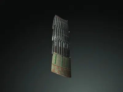 Japan Samurai Haidate Low-poly 3D model