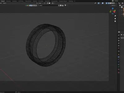 Low Poly Rubber Car Tires Free low-poly 3D model