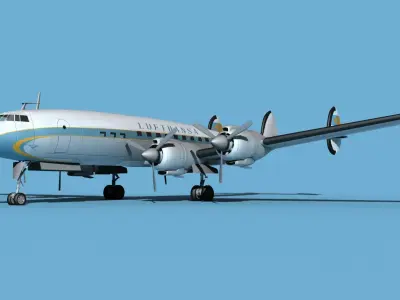 Lockheed L1649 Star Liner Lufthansa 3D model