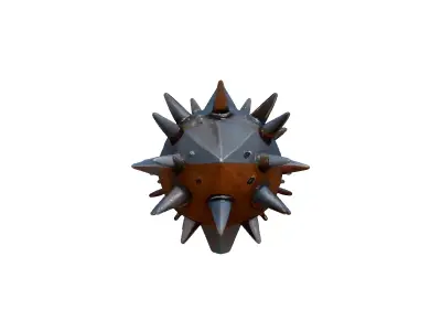 Rusty Spiked Metal Orb 3D model