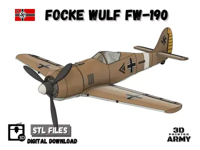 FOCKE WULF FW-190 A4- STL files - 3D printing 3D print model