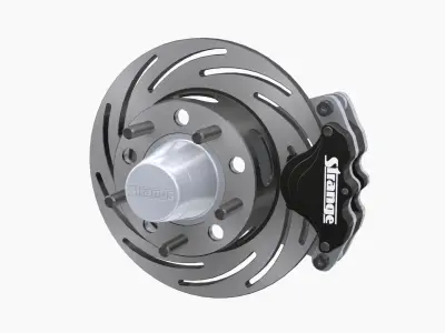 Strange Spindle Front Brake Disc Low-poly 3D model