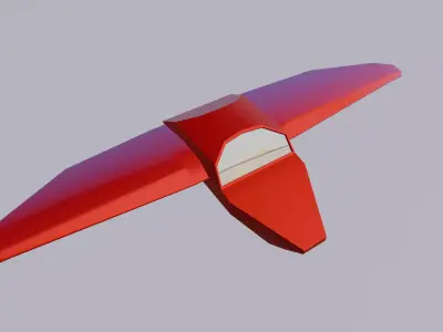 3D Plane toy Low-poly 3D model