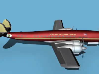 Lockheed L1649 Star Liner Willair International 3D model