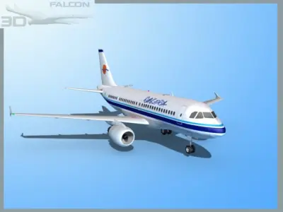 Falcon3D A319 Eurocypria Airlines 3D model