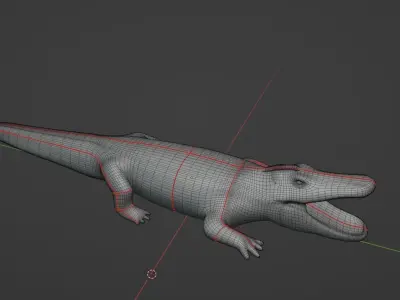 Crocodile Low-poly 3D model