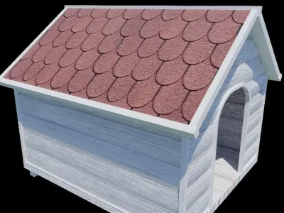 Classic Dog House Free low-poly 3D model