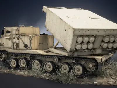 M270 MLRS Game Ready Low-poly 3D model