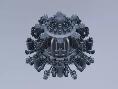 Scifi Nuclear Reactor Free 3D model