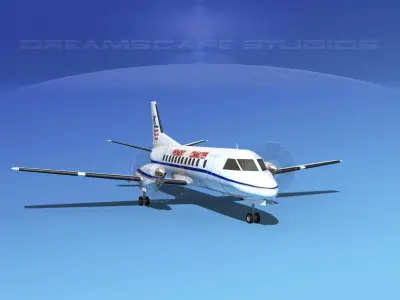 SAAB SF340 Piedmont Commuter 3D model