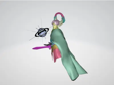 Char Crea Final - Knight of Lux Aeterna Low-poly 3D model