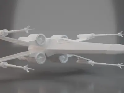 Star Wars X-Wing Starfighter Low-poly 3D model