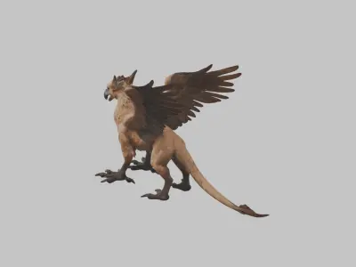 Fantasy Griffin Character Low-poly 3D model