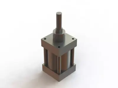 Cilindro Pneumatico Airtec SE80A255NFBNPT Pneumatic Cylinder 3D model