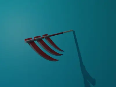 Hidan Scythe Free low-poly 3D model