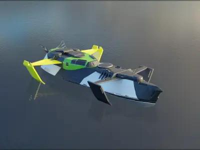 Sensor Scout Ship Low-poly 3D model