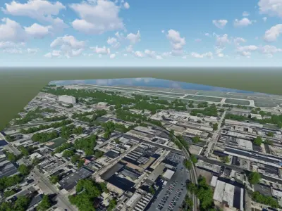 Burke Lakefront Airport 3D model