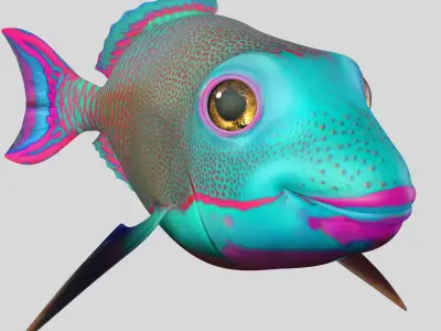 FISH RIGGED  3D model