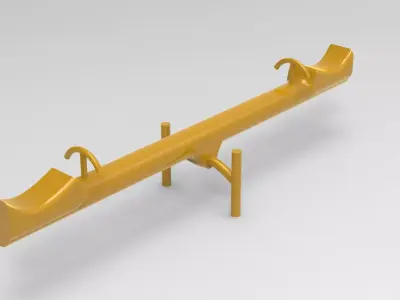 Seesaw snow shovel 3D model