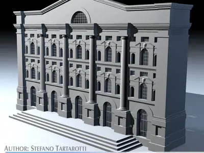 Piazza affari 3D model