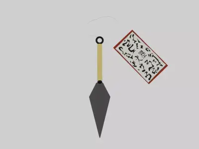 kunai knife Low-poly 3D model