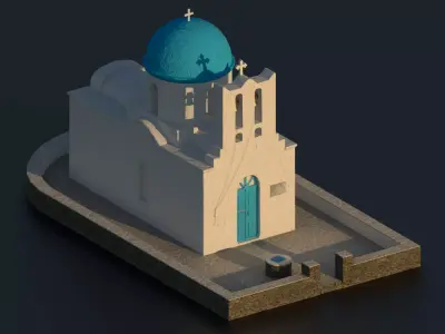 Greek church 3D model