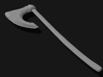 Viking Axe 3 Low-poly 3D model
