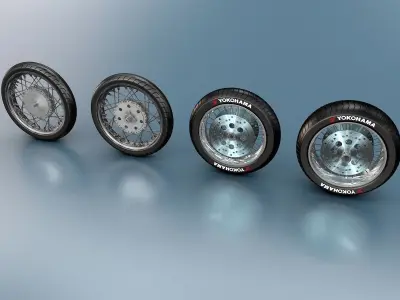 Motorcycle Tires 3D model