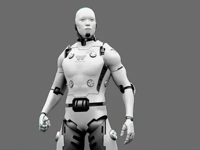 META HUMAN BOT-B Rigged for Unreal Engine - Unity - MIXAMO  3D model