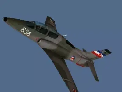 G4 Super Galeb Low-poly 3D model