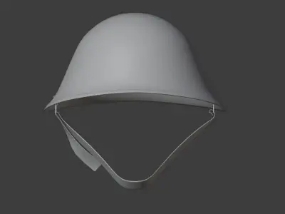 British P-1944 Turtle Mk V Steel Helmet 3D model