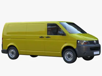 VW Transporter T5 cargo van LBW 3D model