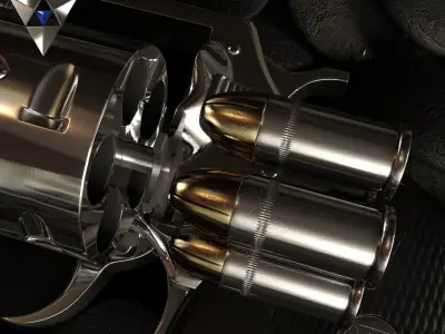 Revolver Pitt bull 9mm 3D model