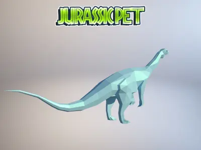 Massospondylus carinatus Low-poly 3D model