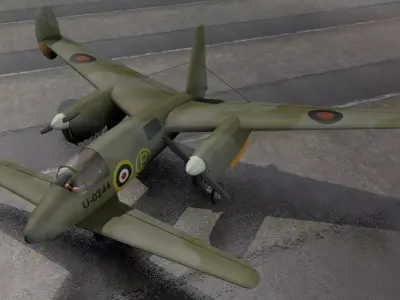 Miles M-39B Libellula 3D model