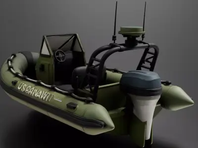 US Navy RHIB 11m  Military RIB 3D print model