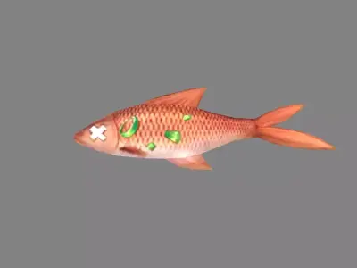 Cartoon Dishes -Braised Fish Low-poly 3D model