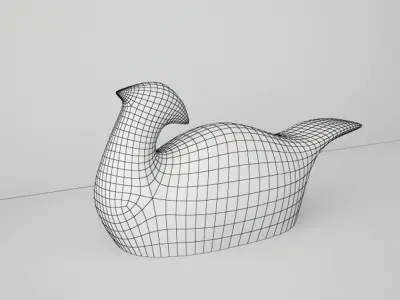 Pheasant ceramic 3D model