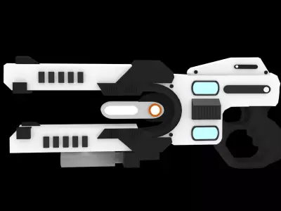 Low Poly Sci Fi Gun Low-poly 3D model purchase